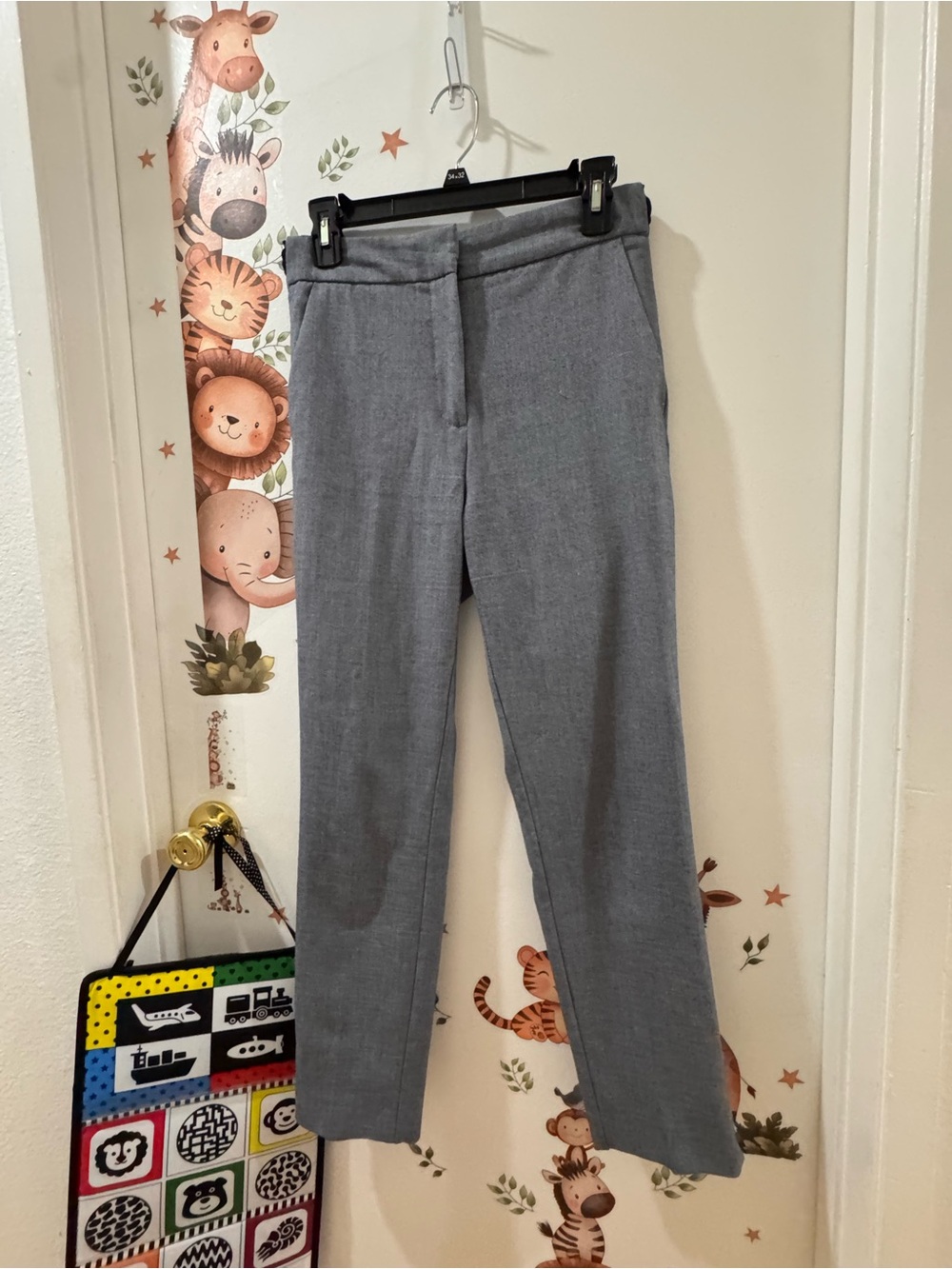 Zara Gray Tailored Stretch Trousers
